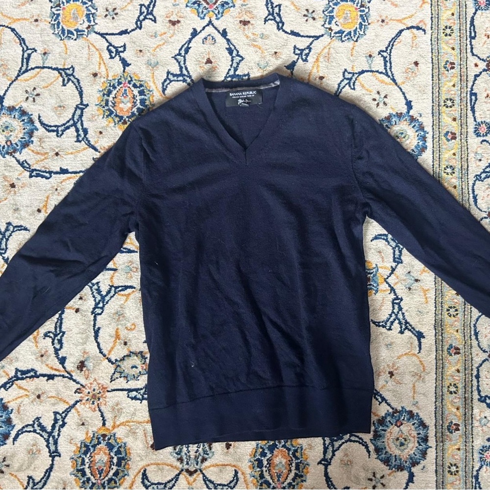Banana Republic Black V-Neck Sweater